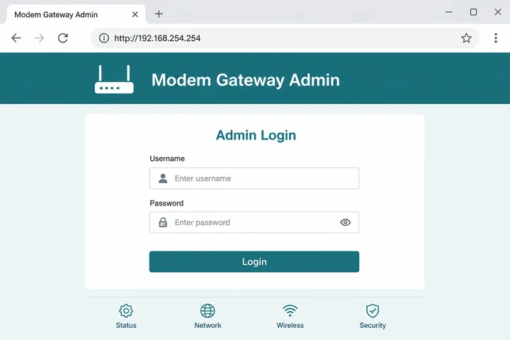 192.168.254.254 Admin Login 192.168.254.254 router modem admin login gateway