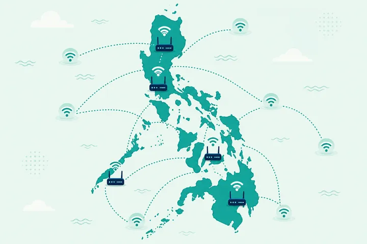 Illustrative Philippines coverage graphic for Piso WiFi and router guide topics