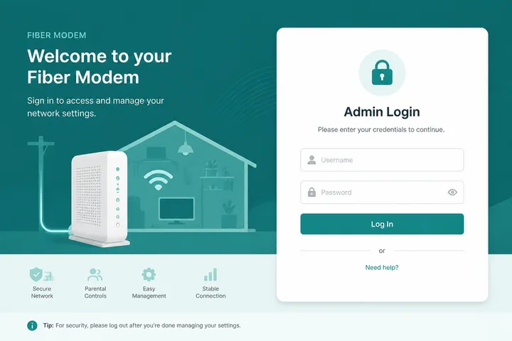 Converge ICT Fiber modem router admin login page
