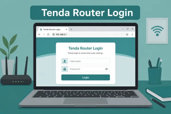 Tenda router login page at 192.168.0.1 admin gateway