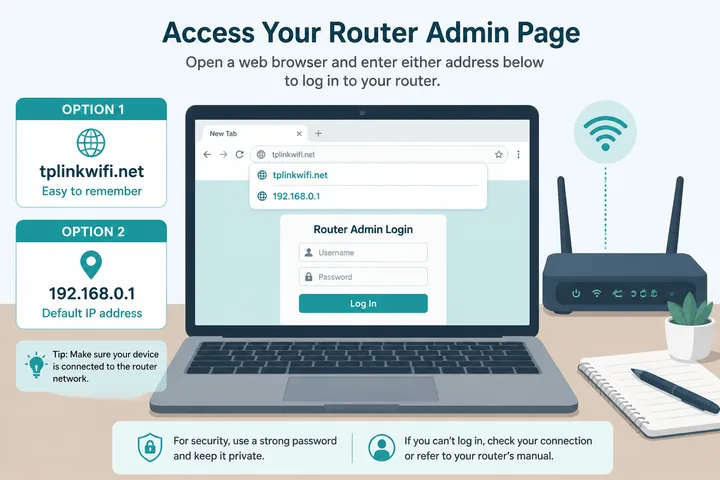 TP-Link router login using tplinkwifi.net and local gateway addresses