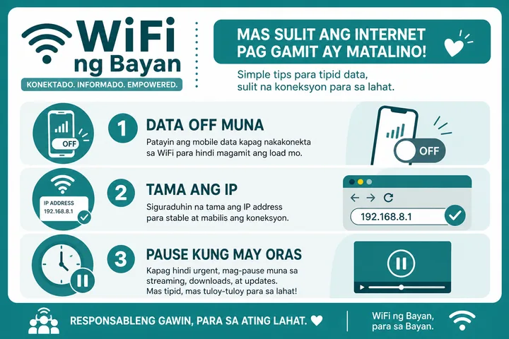 WiFi ng Bayan Taglish FAQ pause and portal tips